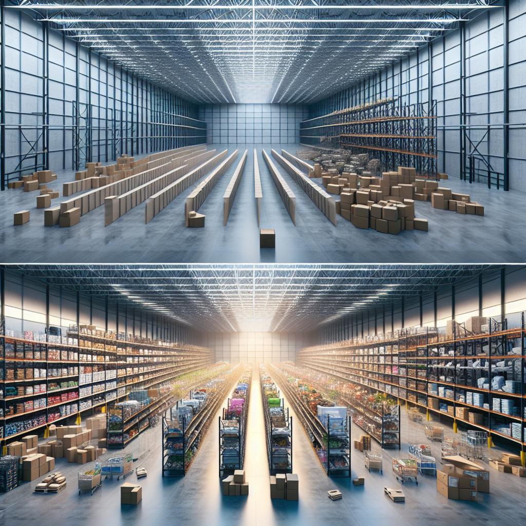 "Empty Walmart warehouse transformation"