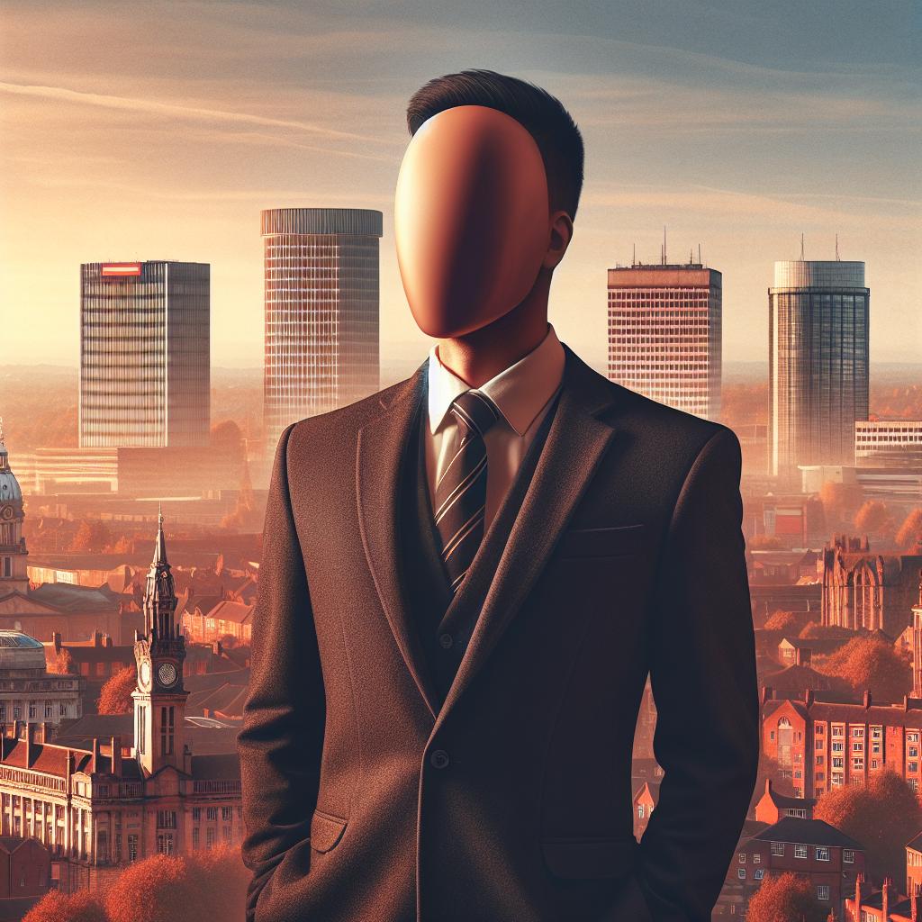 Mayor with Birmingham skyline.