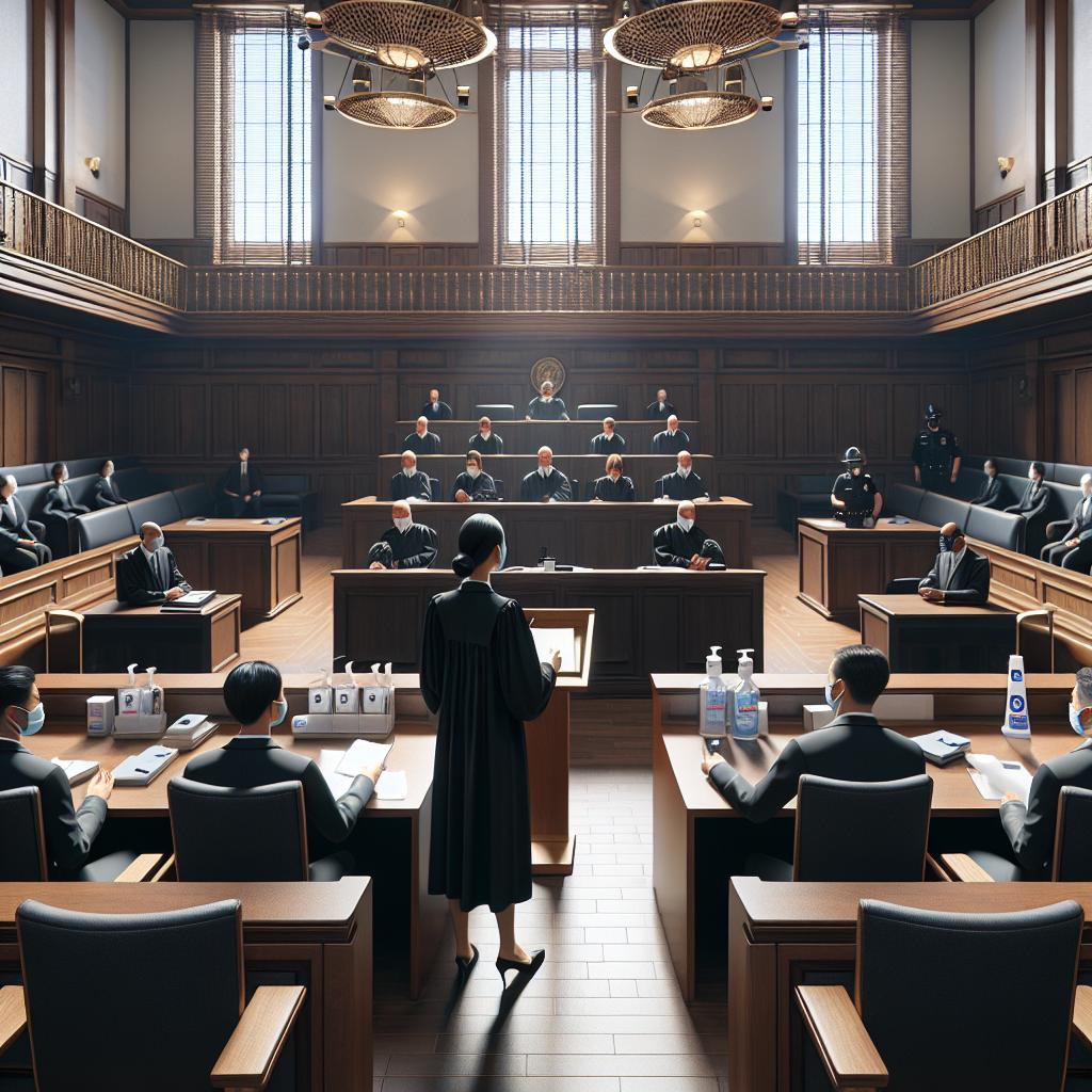 Courtroom Safety Assessment Illustration