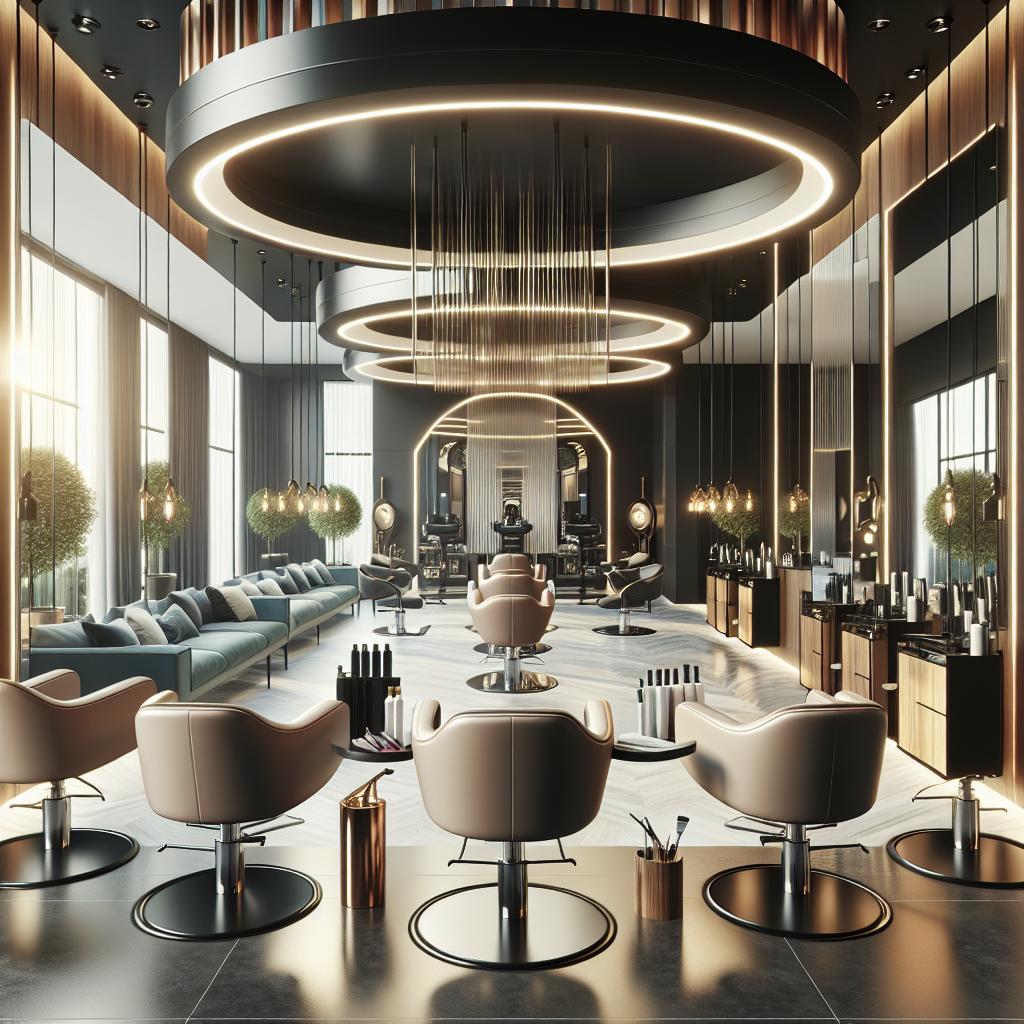 Modern personalized salon interior.