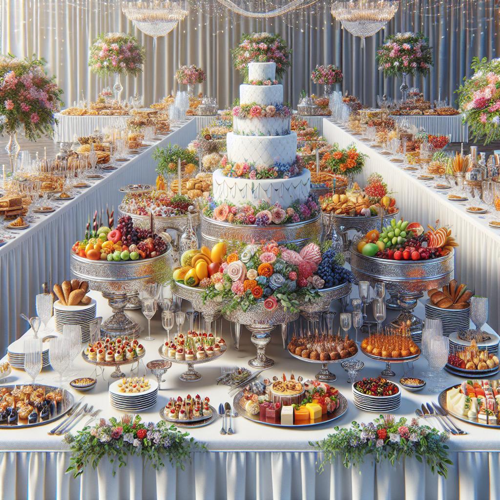 Festive catering celebration setup.