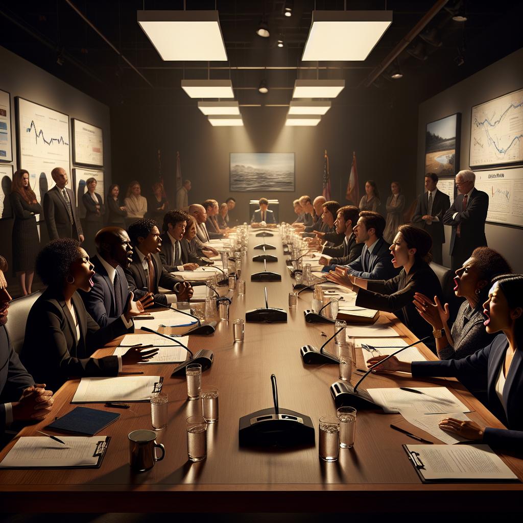 Water board meeting dispute