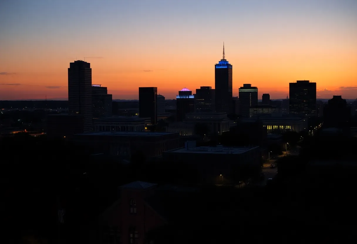 Cityscape of Birmingham symbolizing resilience against violence