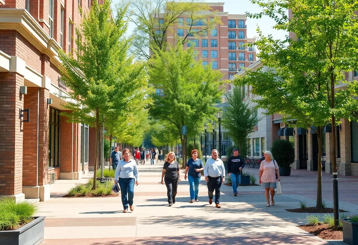 Pedestrian-friendly areas in Birmingham showcasing walkability