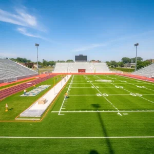 Construction of synthetic turf and track at John Carroll High School
