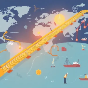 Illustration of U.S. natural gas exports and energy dynamics