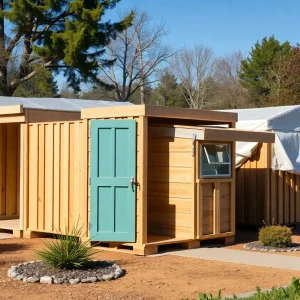 Pallet shelters in Birmingham for addressing homelessness