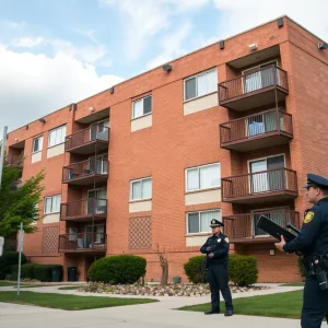 Exterior of Mountainside Apartments with security features