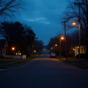 A quiet Birmingham neighborhood reflecting sorrow