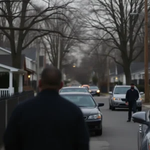 Residential area in Birmingham affected by crime