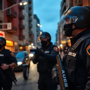 Police conducting a drug enforcement operation in Birmingham