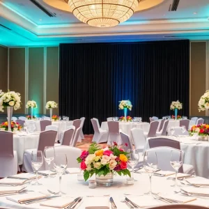 Elegant dining setup for the White House Correspondents' Dinner