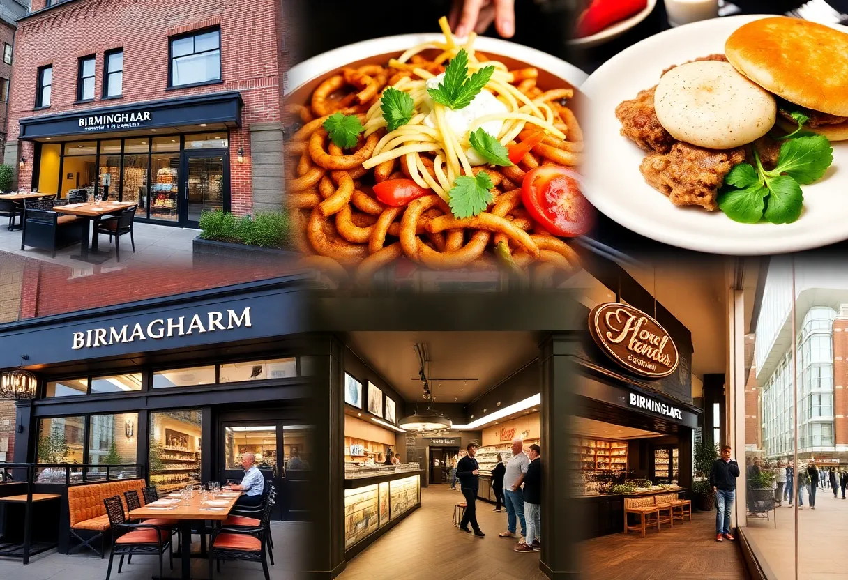 A vibrant representation of Birmingham's new dining and retail businesses