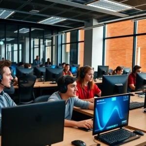 Students engaged in Esports Performance Management training at UAB