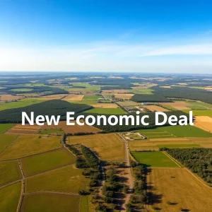 Aerial view of Ukraine's natural resources.