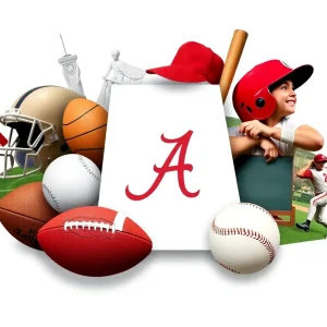 Collage representing Alabama sports journalism.