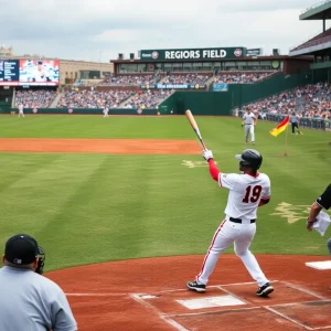 Columbus Clingstones players celebrating a home run during a game.