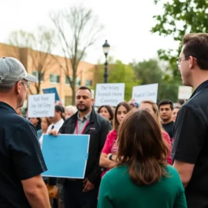 Local advocates discussing immigration enforcement concerns