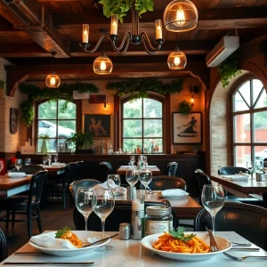 Image of the interior of Locanda Brasato, an Italian restaurant.