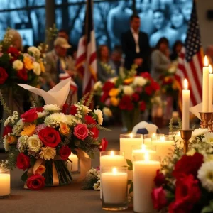 Memorial service tribute for a celebrated sports journalist.