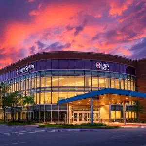 Exterior view of UAB Health System showcasing its architecture