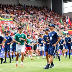 A diverse group of athletes participating in the World Police and Fire Games in Birmingham