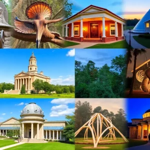 A collection of Alabama's museums illustrating the state's cultural and historical richness.