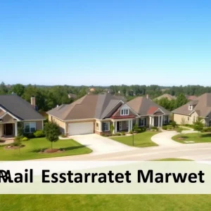 A vibrant Alabama neighborhood highlighting the growing housing market.