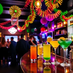 Guests enjoying cocktails at Birmingham's National Tequila Day celebration