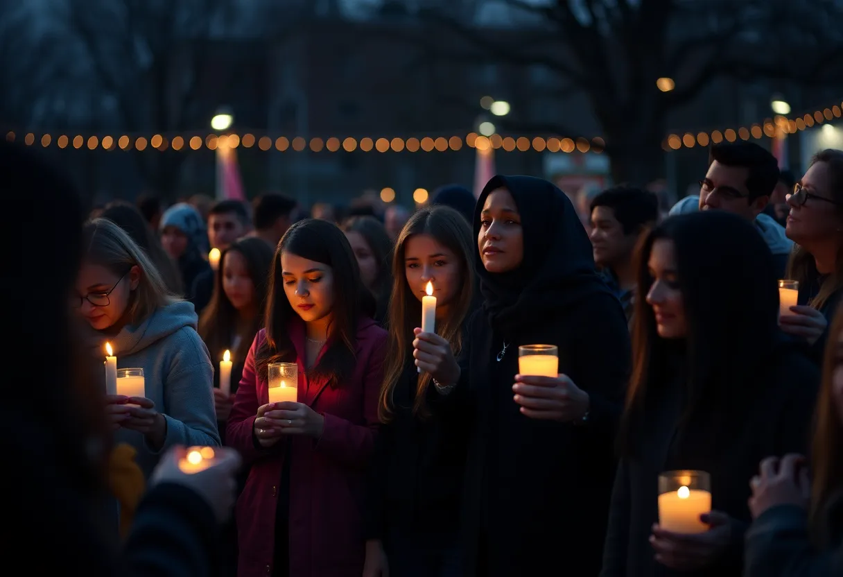 Community members gather in grief after the tragic shooting of a teenager in Birmingham.