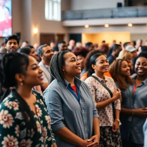 Community gathering at Church of the Highlands