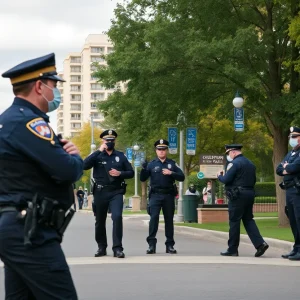 Birmingham police officers conducting investigation