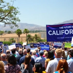 Engaged community discussing governance in California