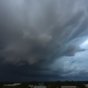 Dramatic storm clouds over Central Alabama