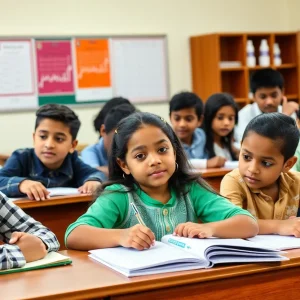Students engaged in classroom activities in Alabama