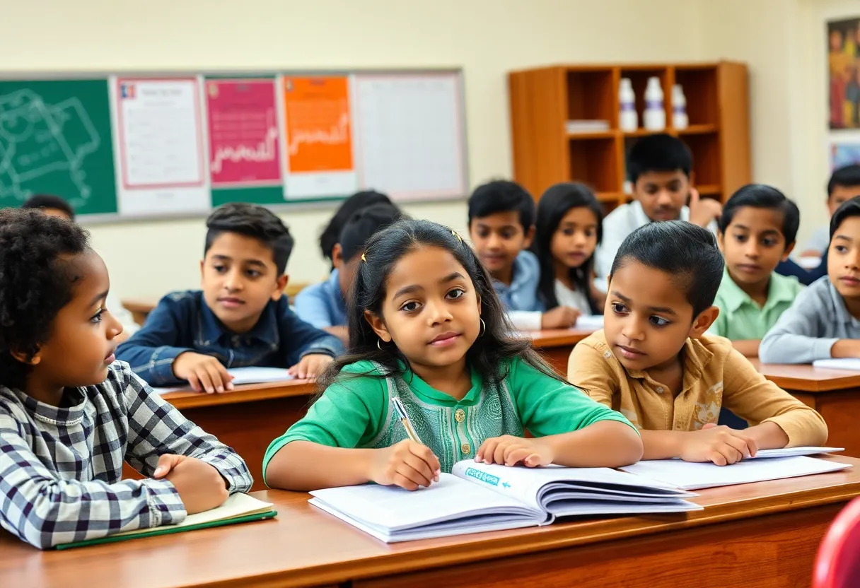 Students engaged in classroom activities in Alabama