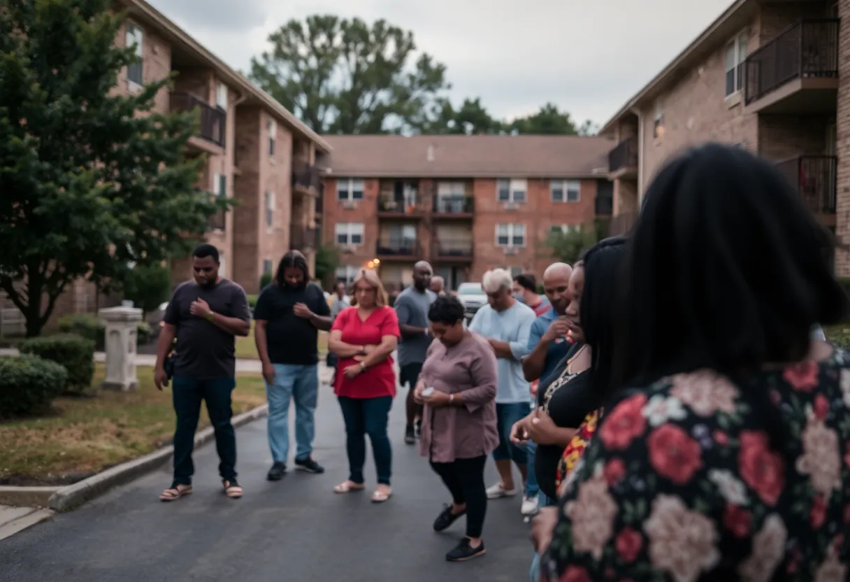 Scene of a tragic shooting at an apartment complex in Birmingham