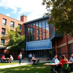Students at a Birmingham high school engaged in a learning environment