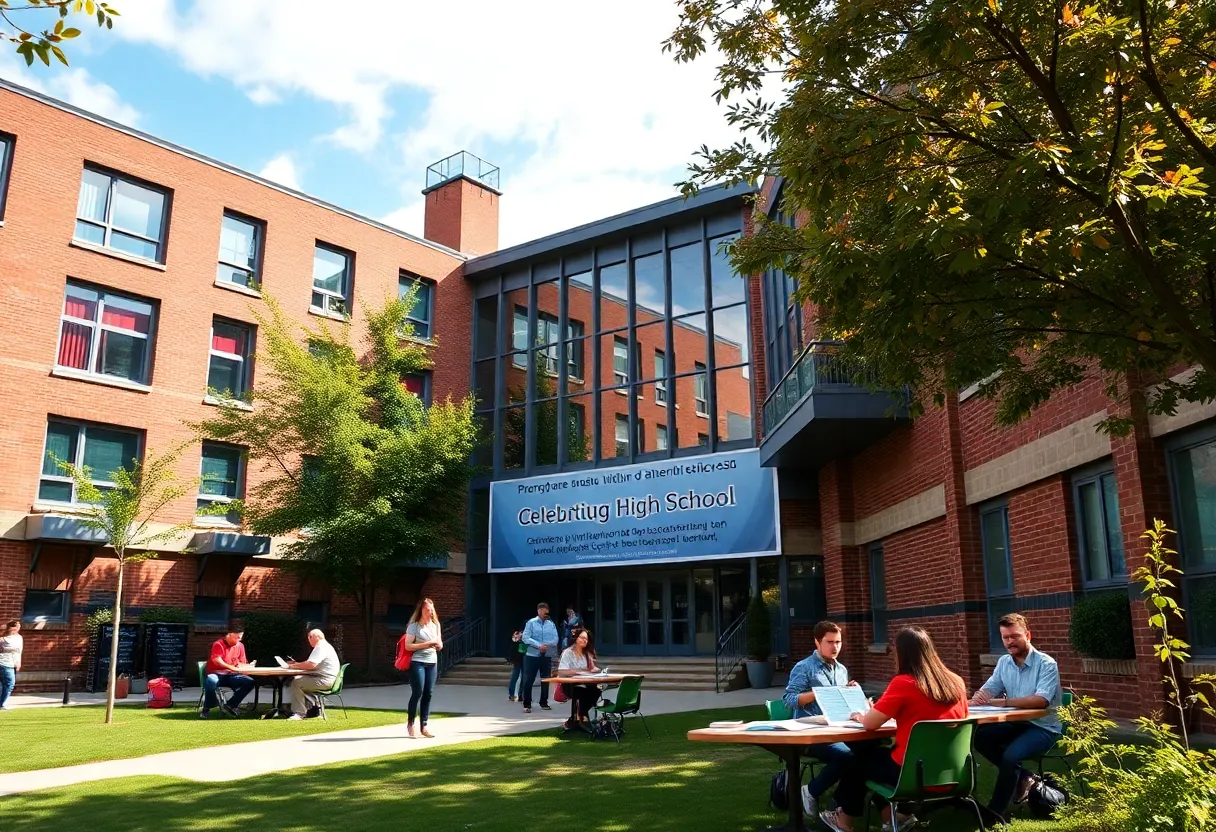 Students at a Birmingham high school engaged in a learning environment