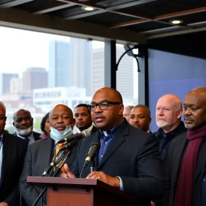 Pastors expressing concerns during a press conference in Birmingham
