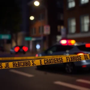 Police at the scene of a recent shooting in downtown Birmingham.