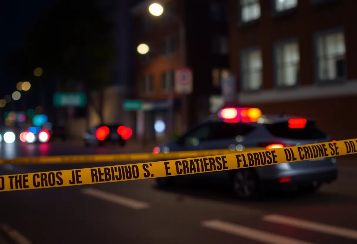 Police at the scene of a recent shooting in downtown Birmingham.