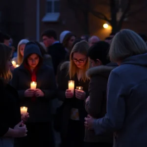 Community members gathered in remembrance of Coach Beverly