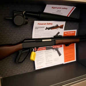Gun safety storage solution emphasizing child safety