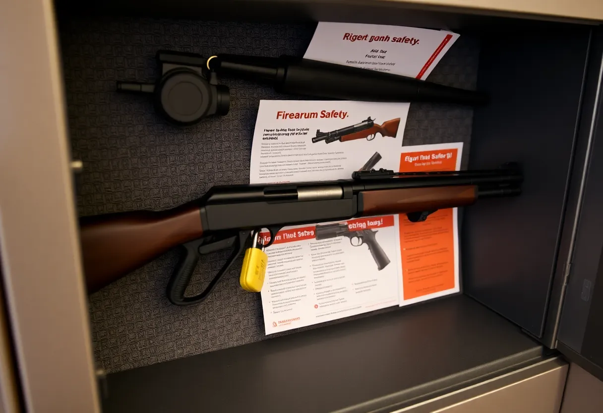 Gun safety storage solution emphasizing child safety
