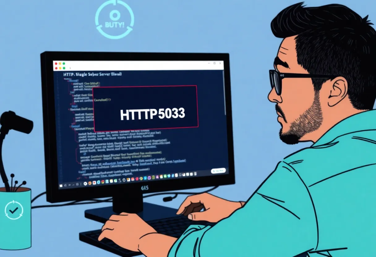 User experiencing HTTP Error 503 on a computer screen