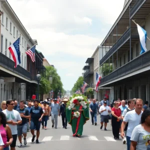Community members at a Hurricane Katrina memorial service in New Orleans