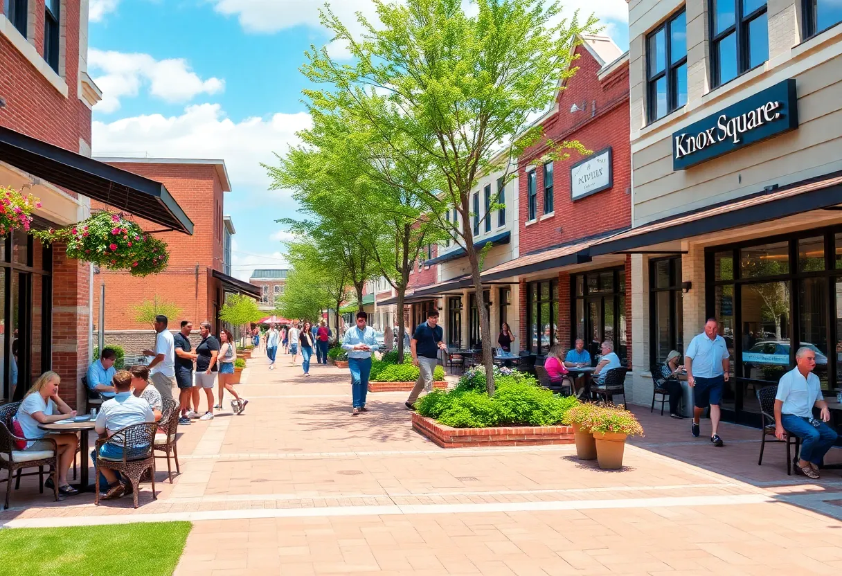 Outdoor view of Knox Square featuring new business openings in Hoover, Alabama