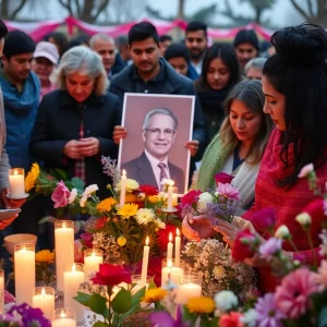 Community members gathering to honor Natalie Corona's legacy