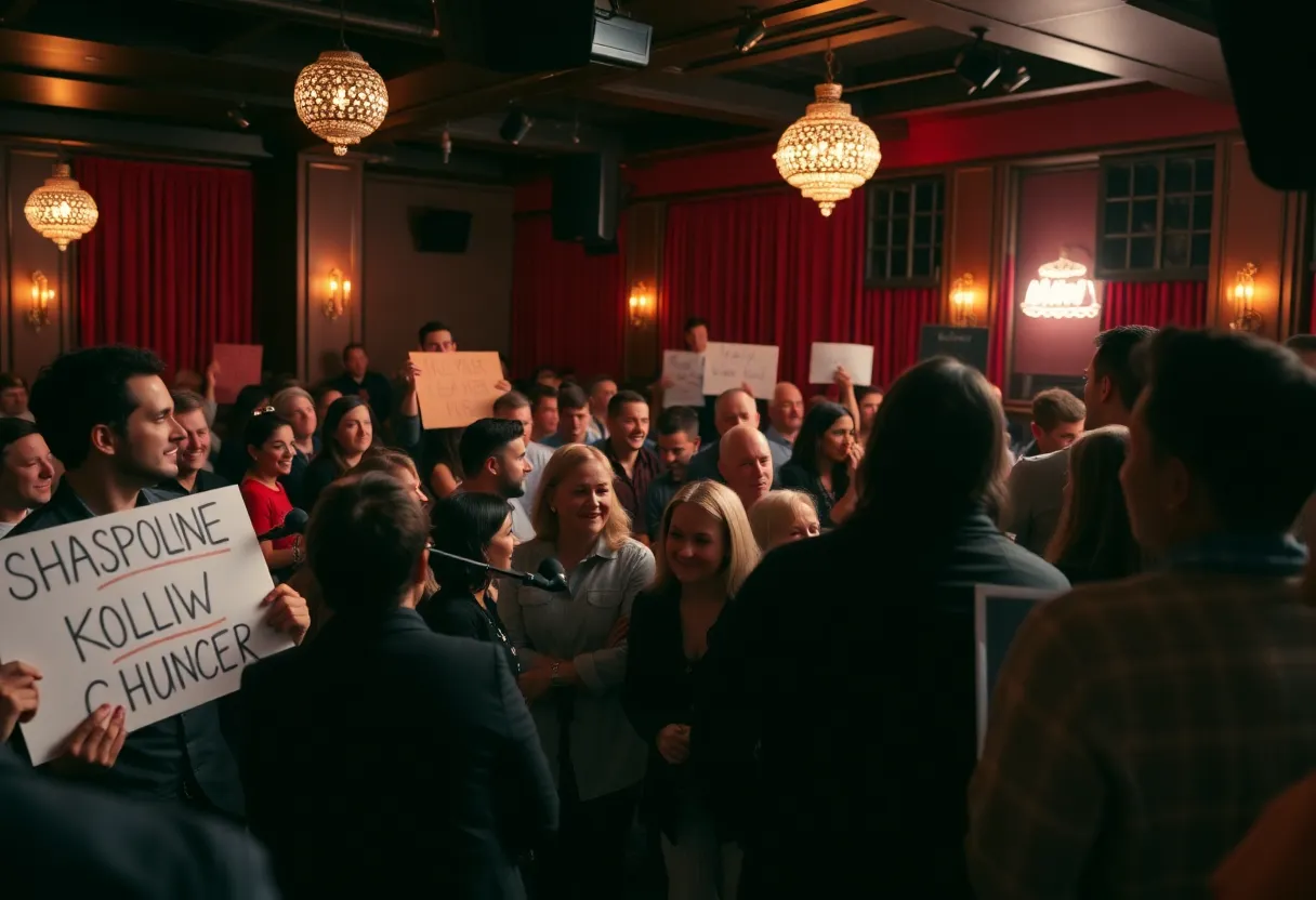 Interior of Stardome Comedy Club during a comedy show